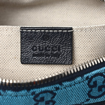 Gucci Monogram Multicolor Matelasse Diagonal Small GG Marmont Chain Shoulder Bag Pink Blue Green Red Light Blue 6 of 9