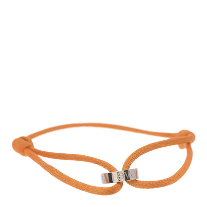 Cartier 18K White Gold LOVE Adjustable Cord Bracelet Orange 1 of 8