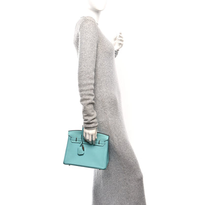 Hermes Togo Birkin 25 Bleu Atoll 2 of 14
