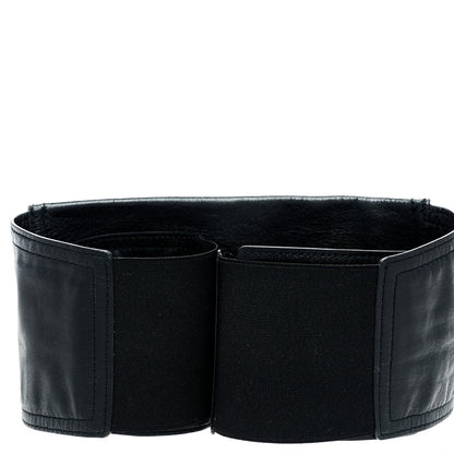 Christian Dior Crinkled Lambskin 135mm Saddle Belt Black 3 of 7