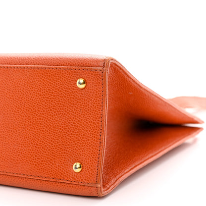 Chanel Caviar Logo Shoulder Bag Orange 11 of 11