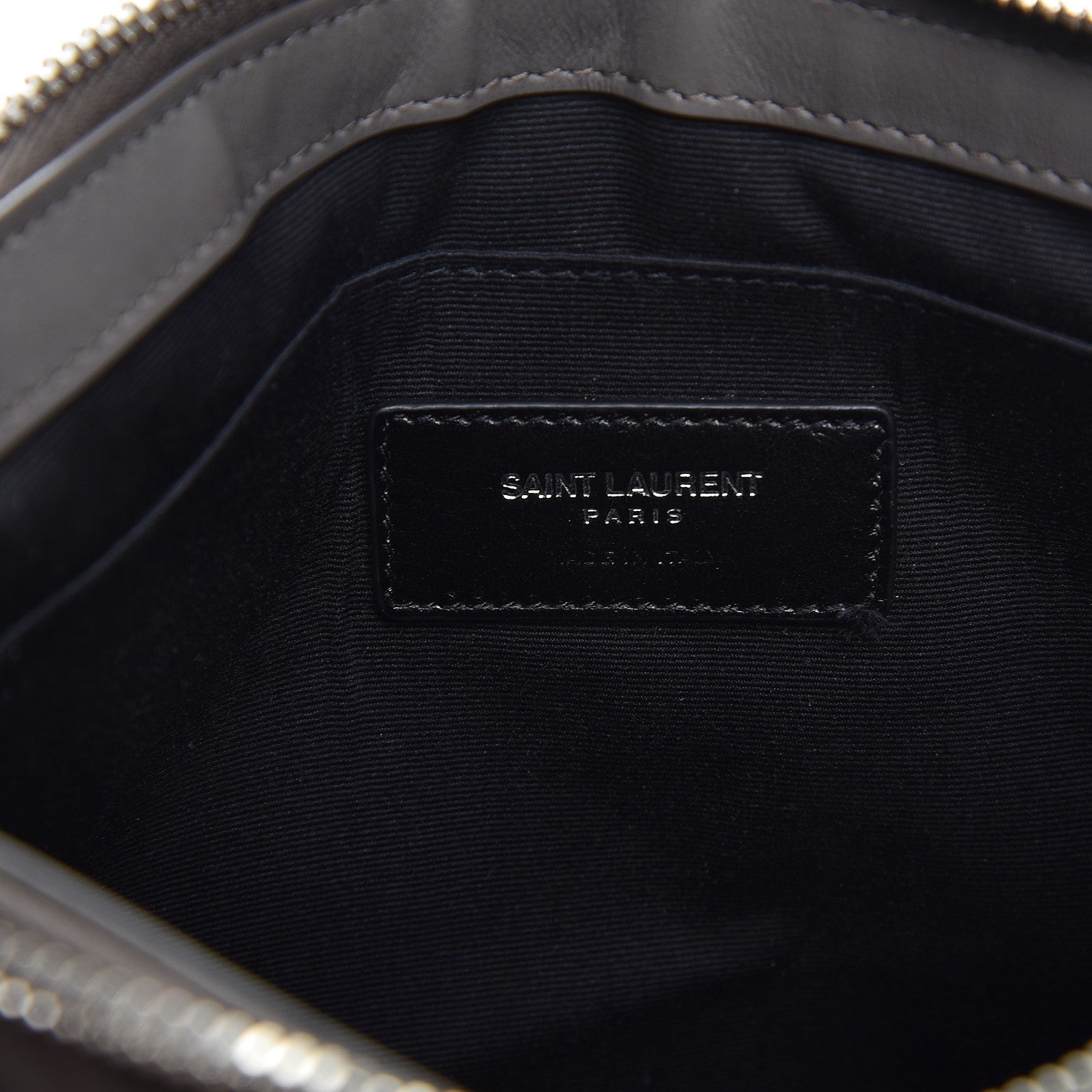 Saint Laurent Calfskin Matelasse Chevron Monogram A5 Wristet Earth 6 of 7