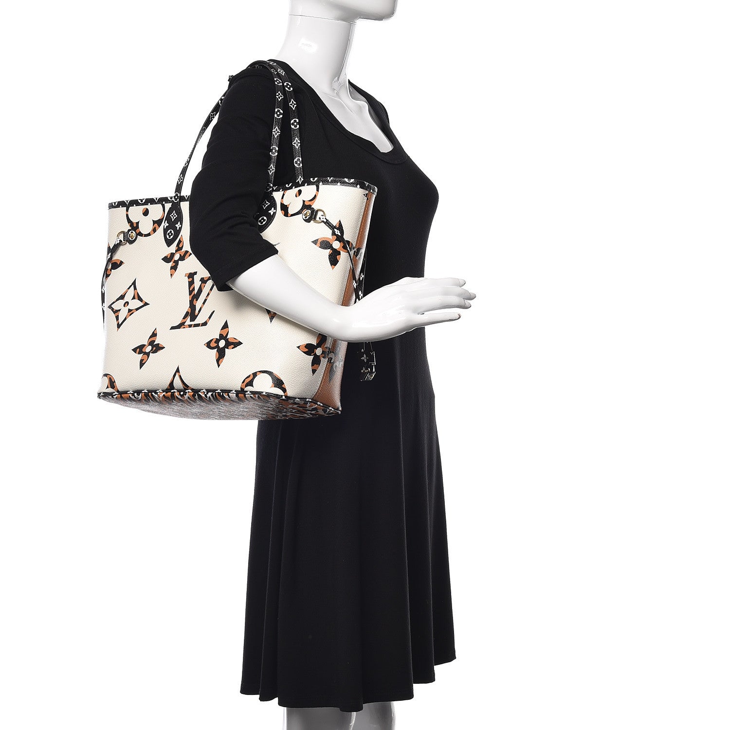 Louis Vuitton Monogram Giant Jungle Neverfull MM Ivory 2 of 11