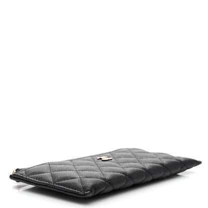 Chanel Caviar Quilted Classic Zip Pouch Black 4 of 8