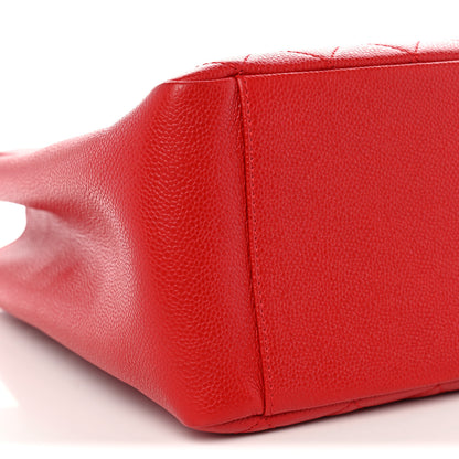 Chanel Caviar Quilted Grand Shopping Tote GST Red 10 of 11