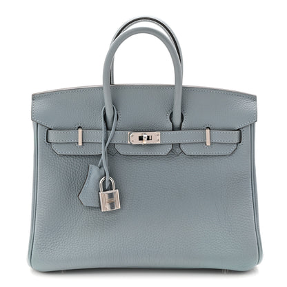 Hermes Togo Verso Birkin 25 Bleu Lin Chai 1 of 14