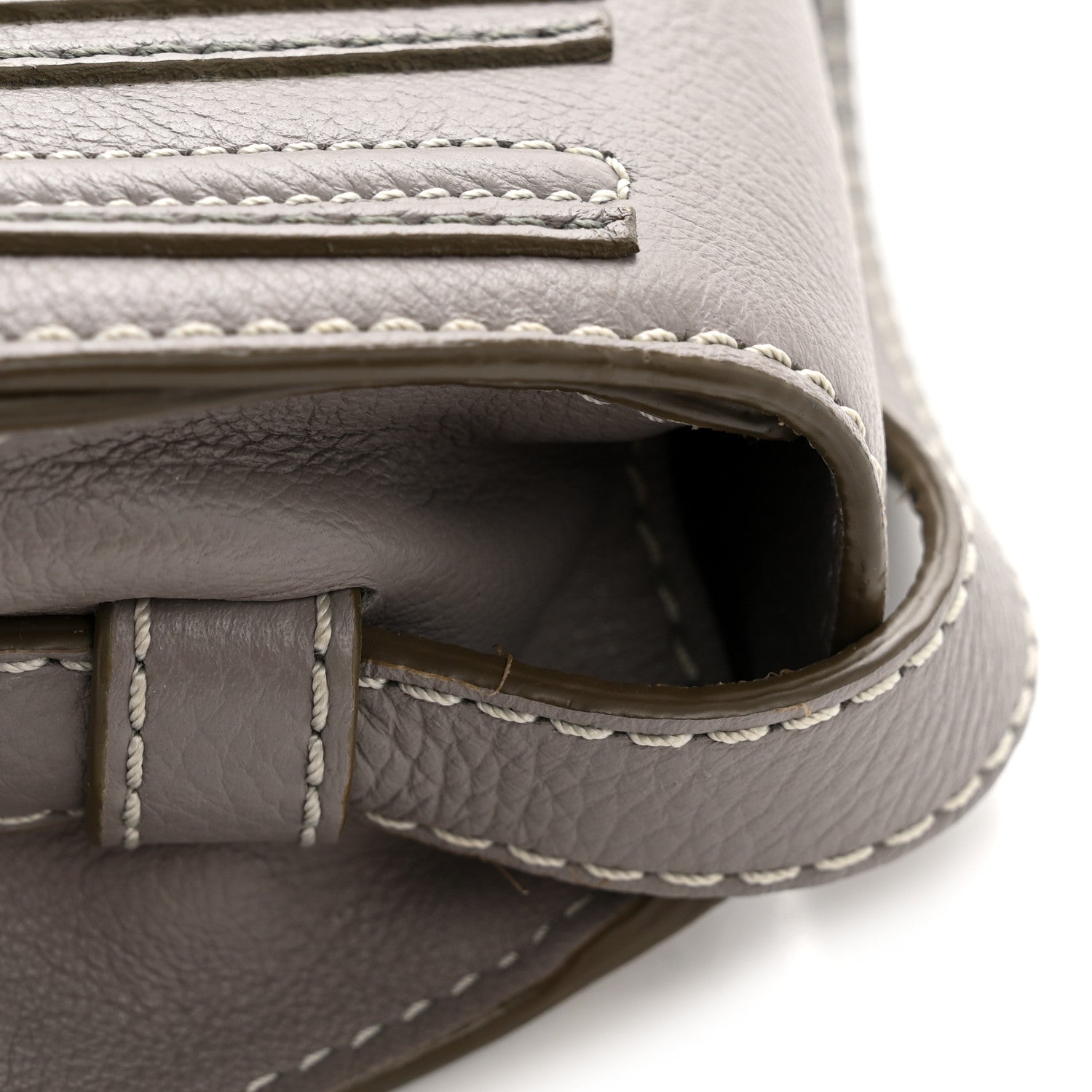Chloe Grained Calfskin Small Marcie Saddle Bag Cashmere Grey 11 of 11