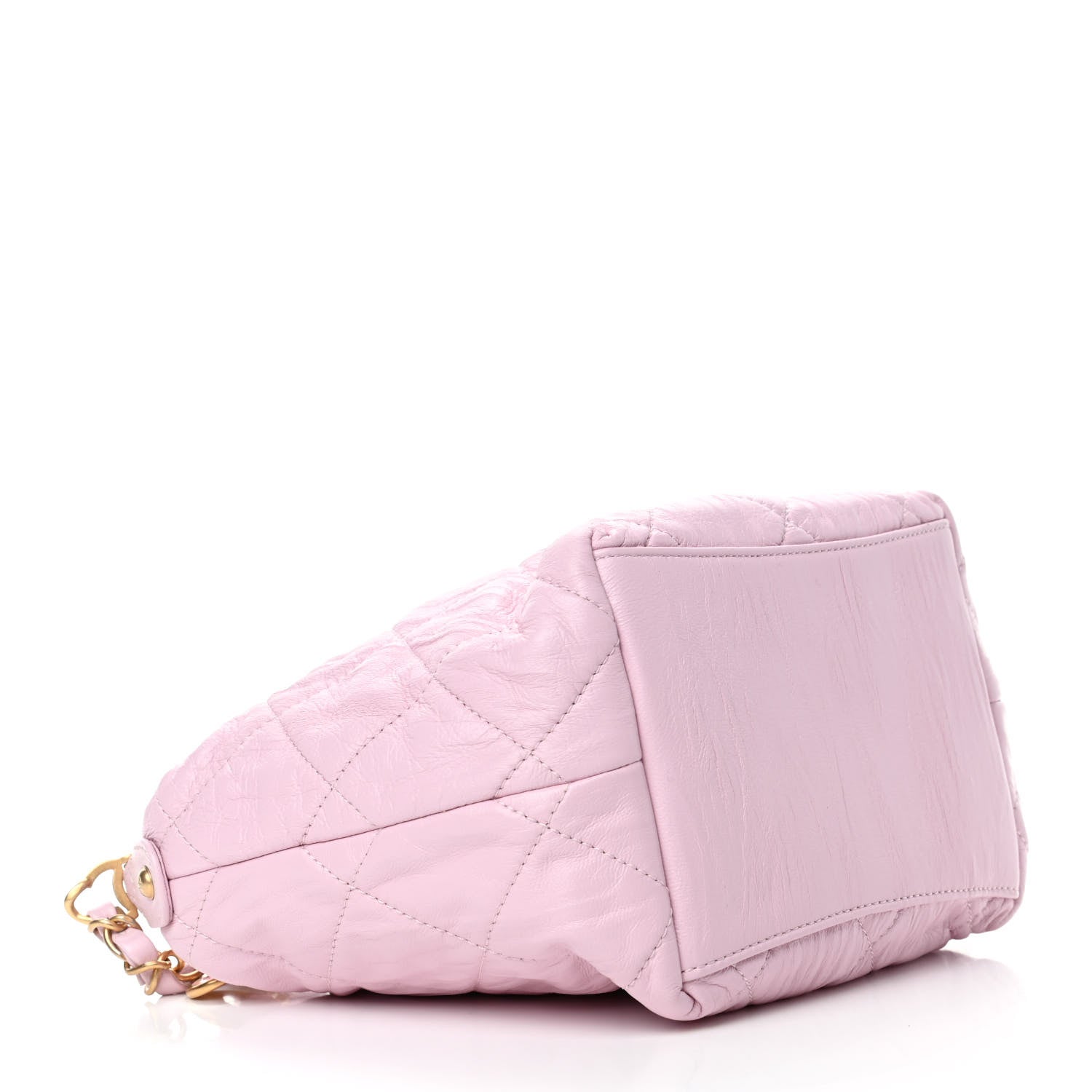 Chanel Crumpled Lambskin Quilted CC Links Shoulder Bag Pink 3 of 4