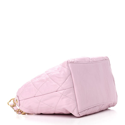 Chanel Crumpled Lambskin Quilted CC Links Shoulder Bag Pink 3 of 4