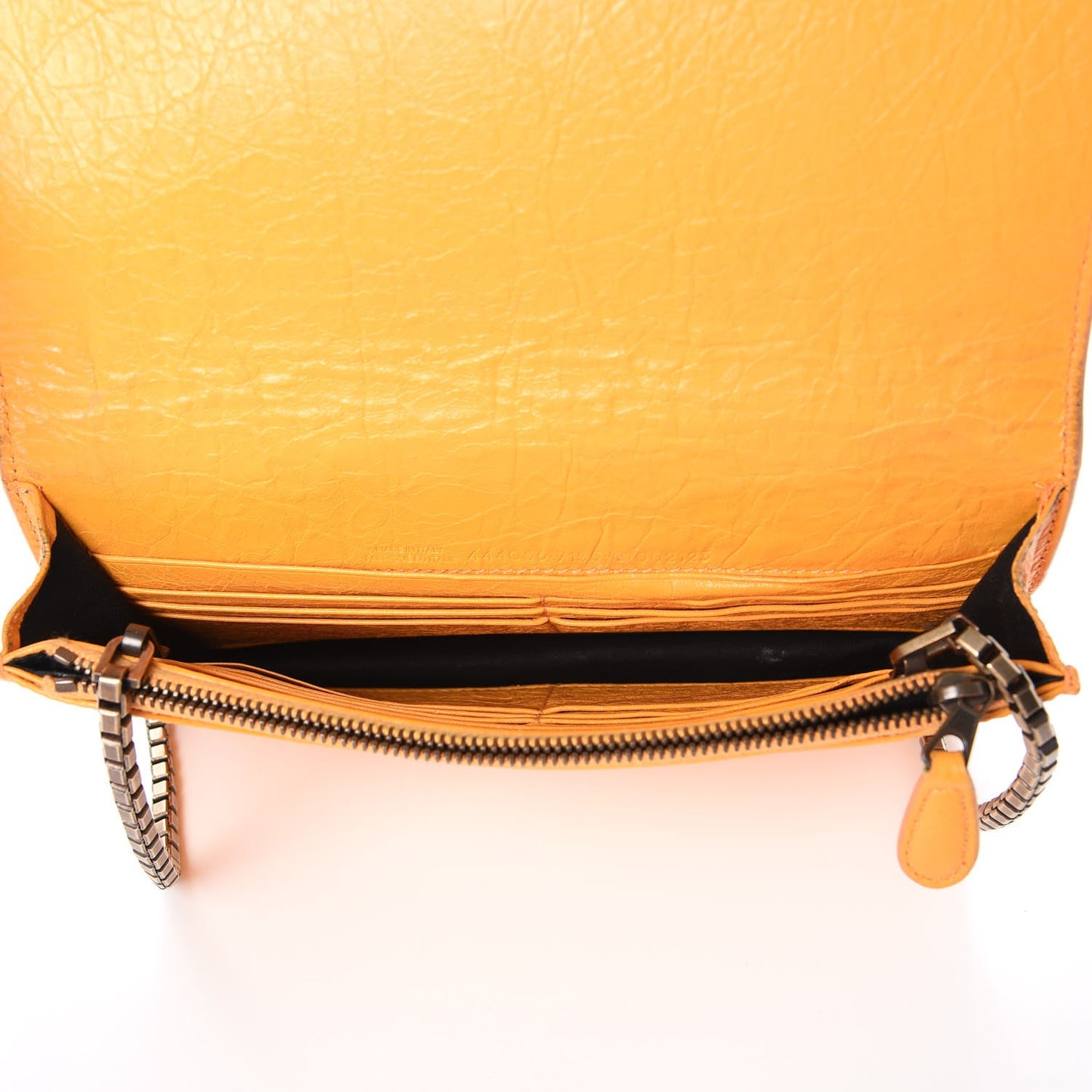 Agneau Giant Brass Wallet On Chain Jaune Miel