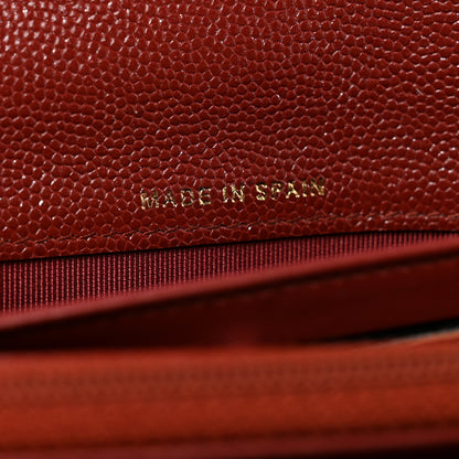 Chanel Iridescent Caviar Quilted Long Gusset Flap Wallet Red 6 of 11