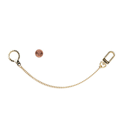 Louis Vuitton Metal Pochette Extender Key Ring Chain Gold 2 of 4