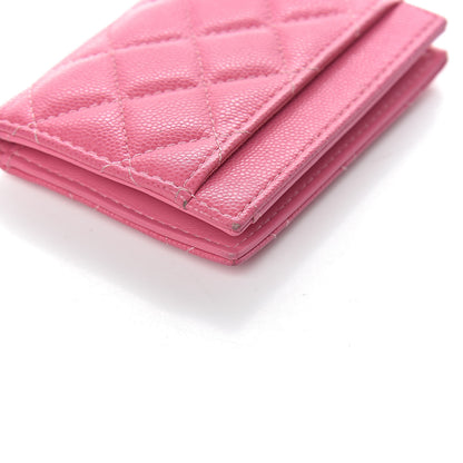 Chanel Caviar Quilted Card Holder Wallet Pink 11 of 15