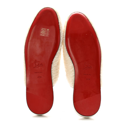 Christian Louboutin Shearling Womens Coolito Donna Loafer Mules 40.5 White 6 of 9