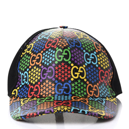 Gucci GG Supreme Monogram Psychedelic Baseball Hat XXL 61 Black 2 of 7