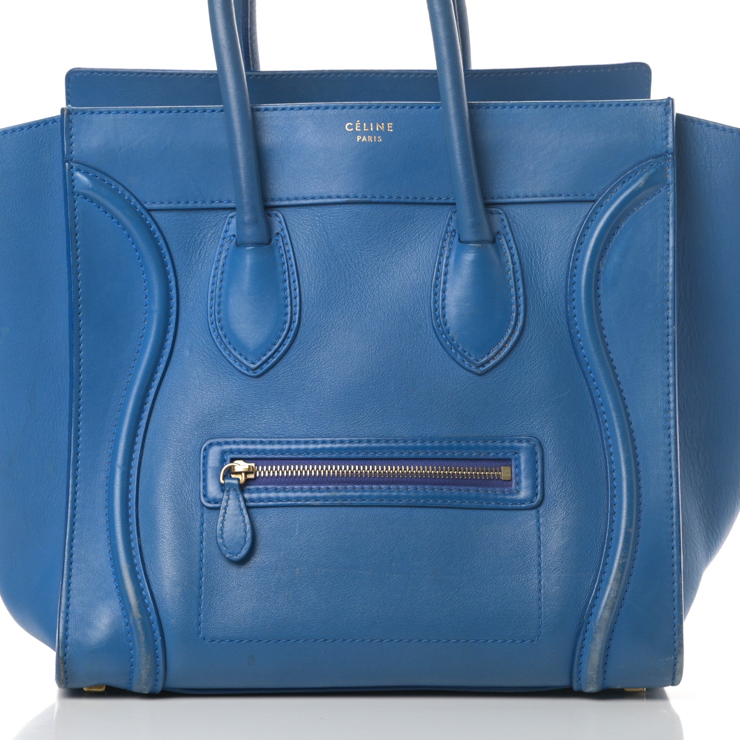 Celine Smooth Calfskin Mini Luggage Royal Blue 8 of 26