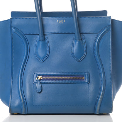 Celine Smooth Calfskin Mini Luggage Royal Blue 8 of 26