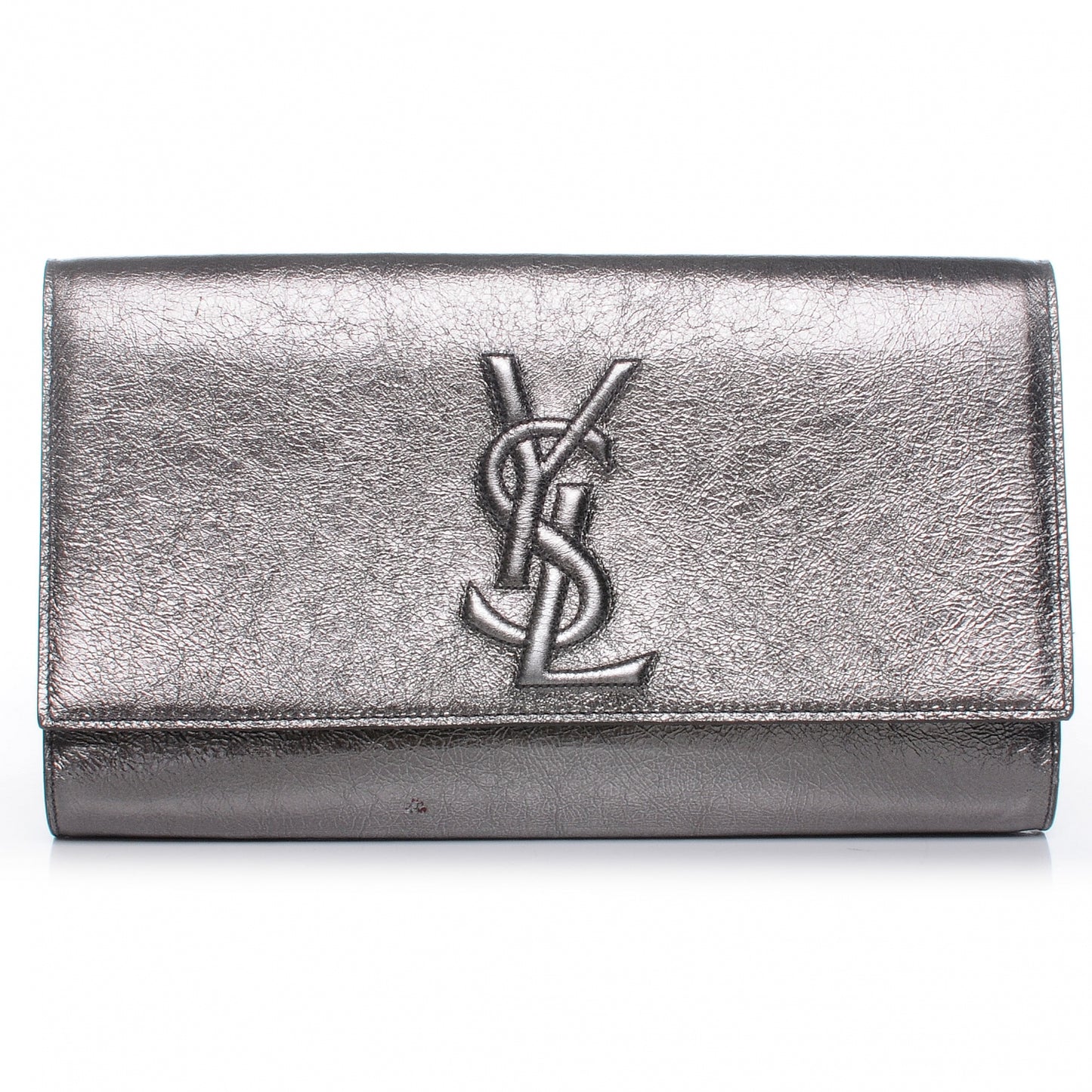 Metallic Belle de Jour Clutch Silver
