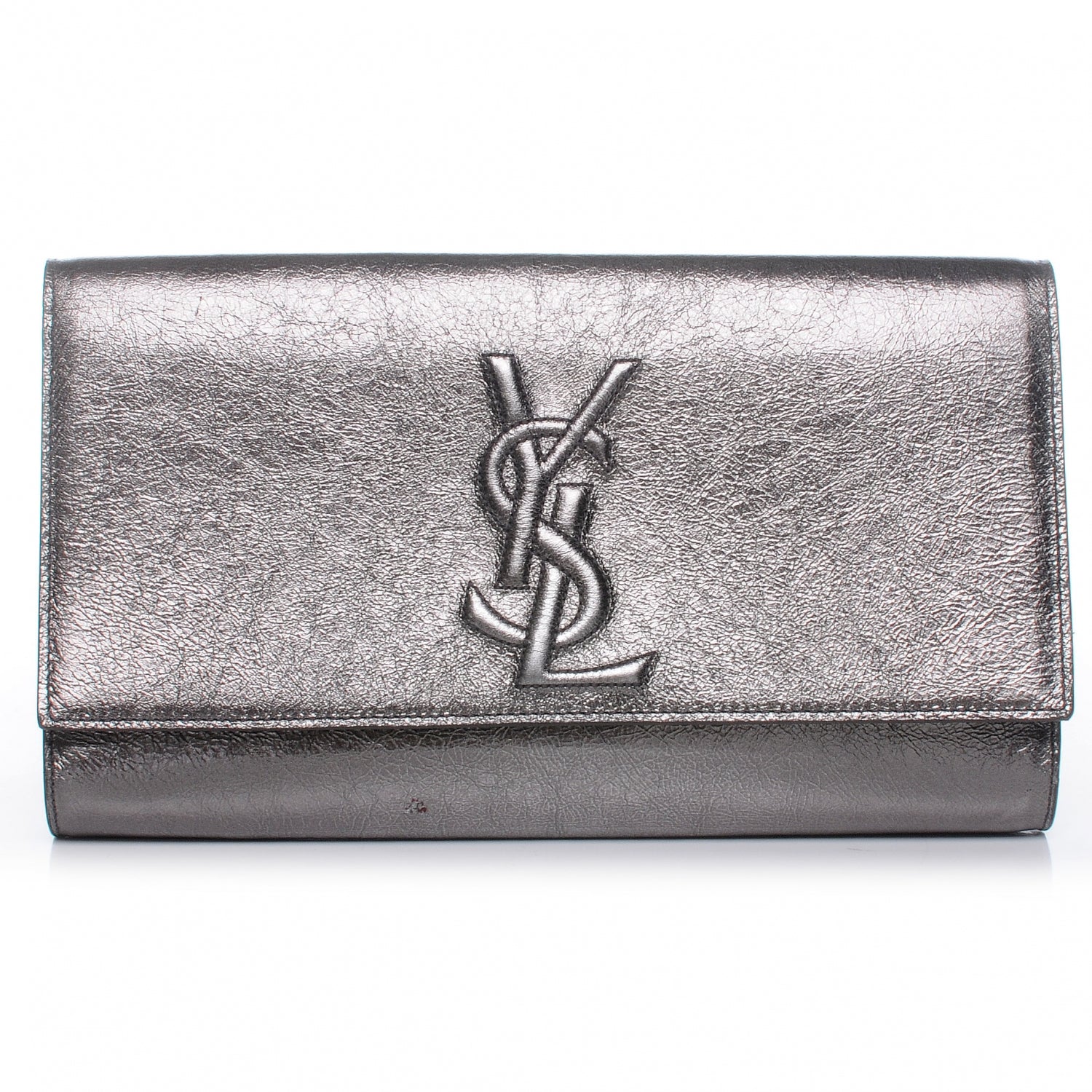 Saint Laurent Metallic Belle de Jour Clutch Silver 1 of 8