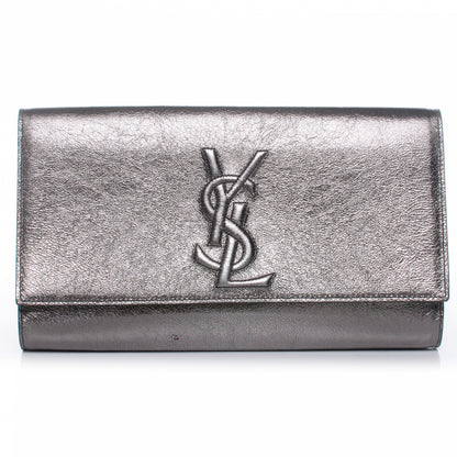 Saint Laurent Metallic Belle de Jour Clutch Silver 1 of 8