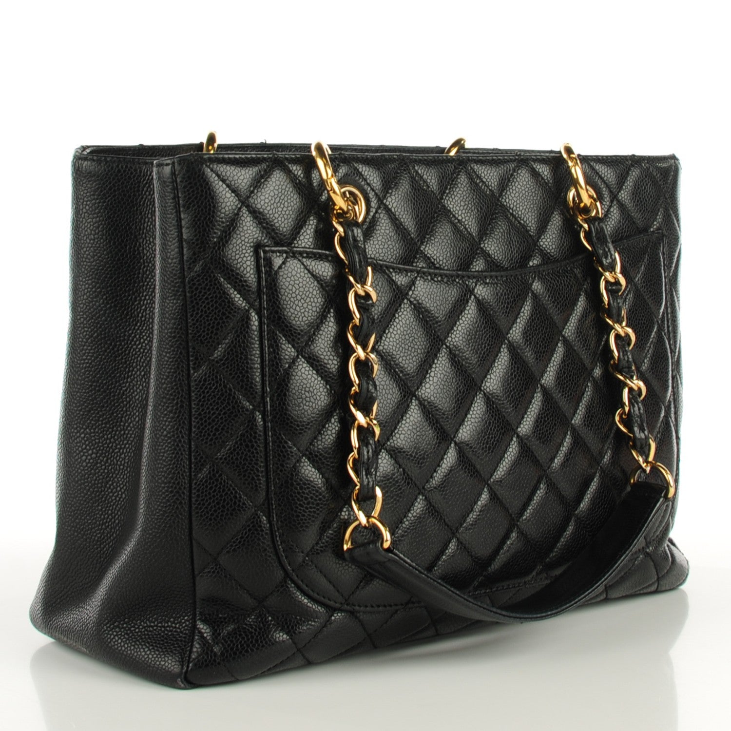 Chanel Caviar Quilted Grand Shopping Tote GST Black 3 of 7