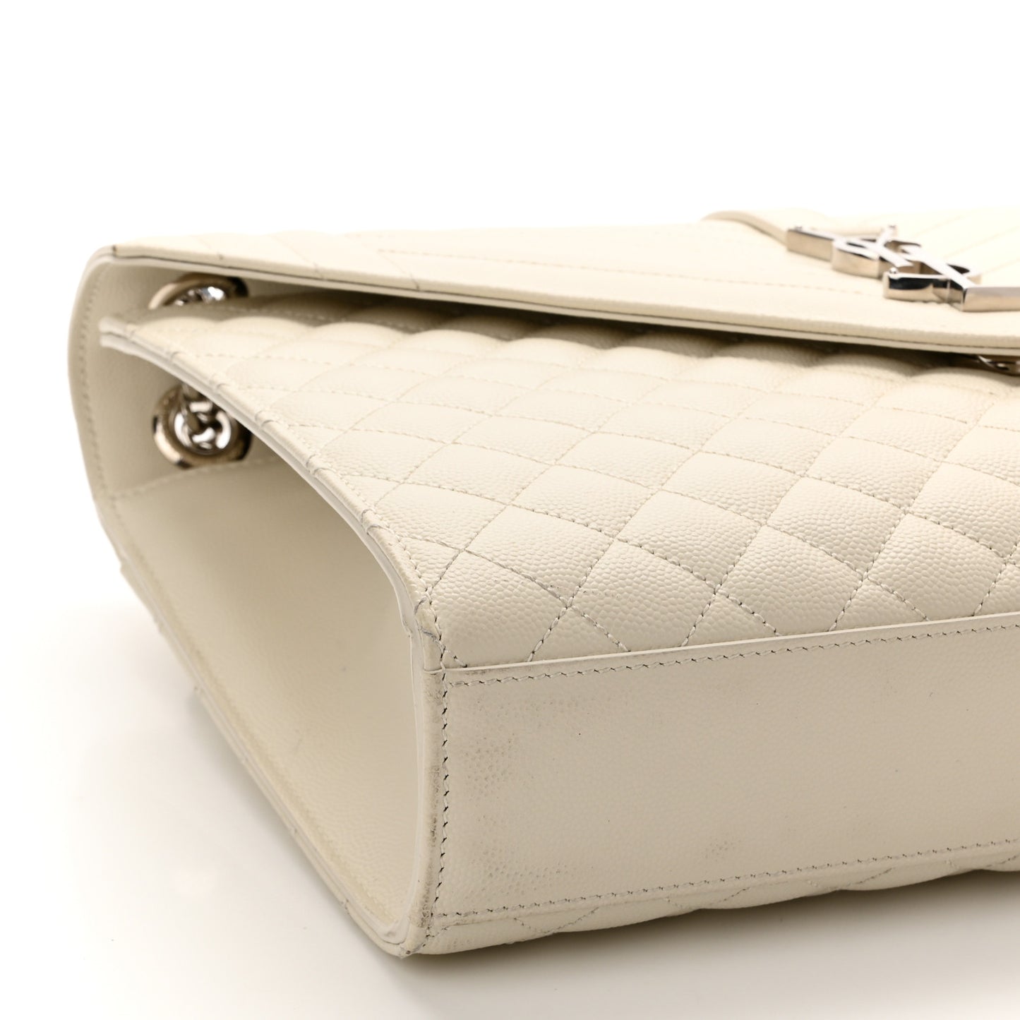Grain De Poudre Large Tri-Quilt Monogram Satchel Porcellana