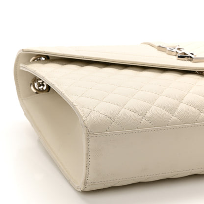 Saint Laurent Grain De Poudre Large Tri-Quilt Monogram Satchel Porcellana 9 of 10