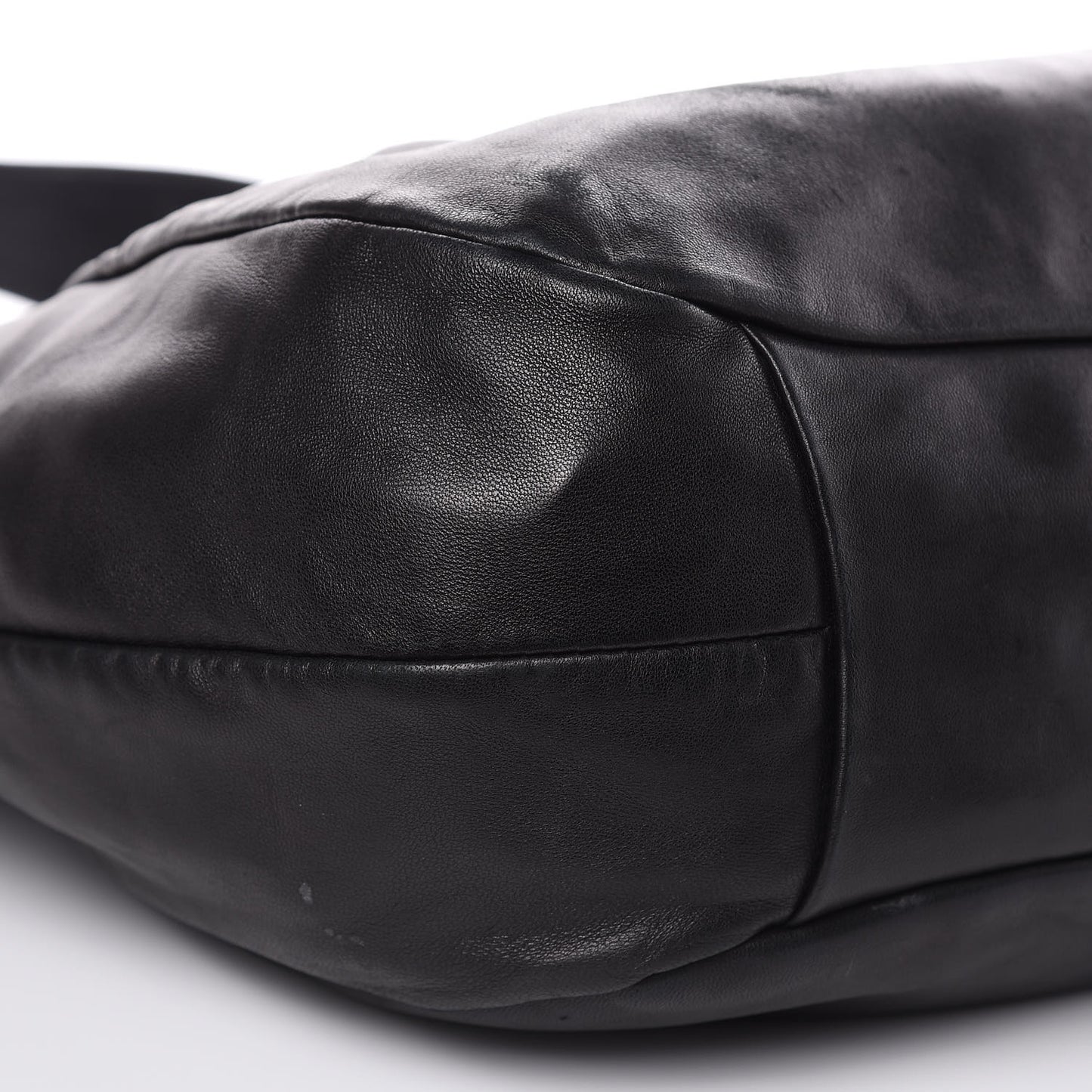 Nappa Frills Shoulder Bag Black