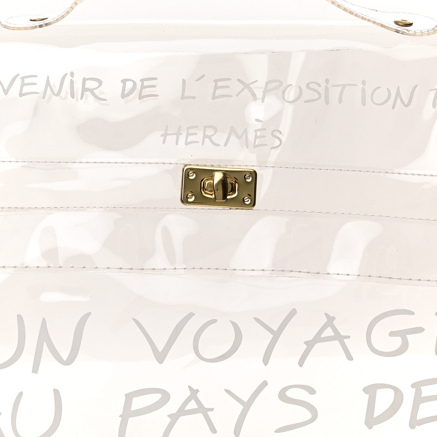 Hermes Vinyl Souvenir De L'Exposition Kelly Transparent 7 of 9