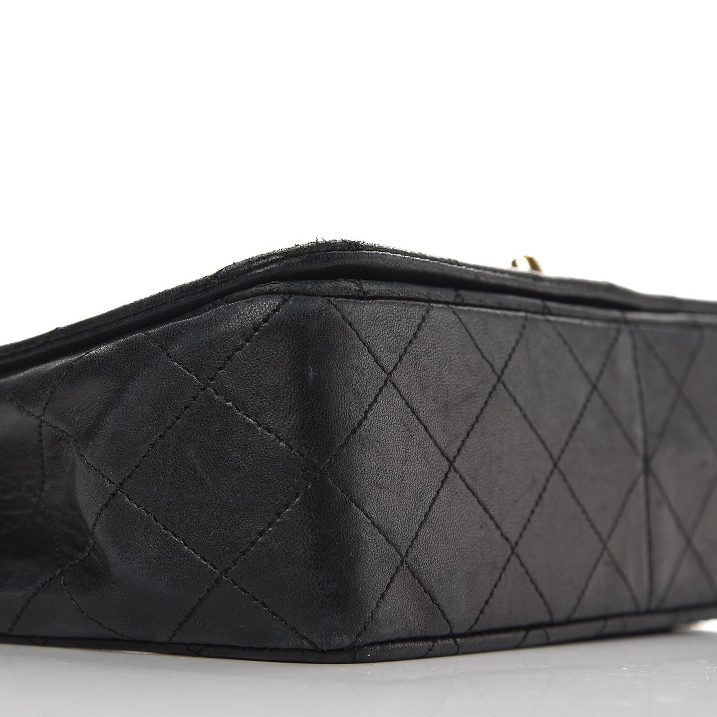 Lambskin Quilted Small Single Flap Black