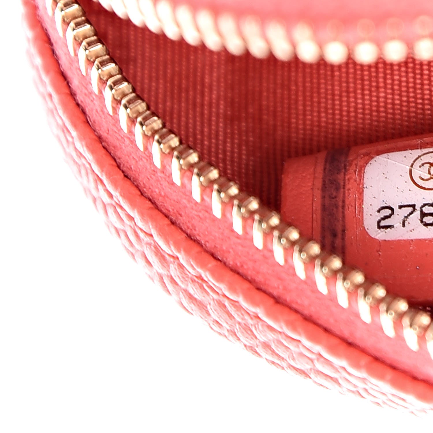 Chanel Caviar Quilted Filigree Zip Around Classic Coin Purse Red 7 of 7
