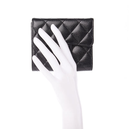 Chanel Caviar Quilted Compact Flap Wallet Black 2 of 11