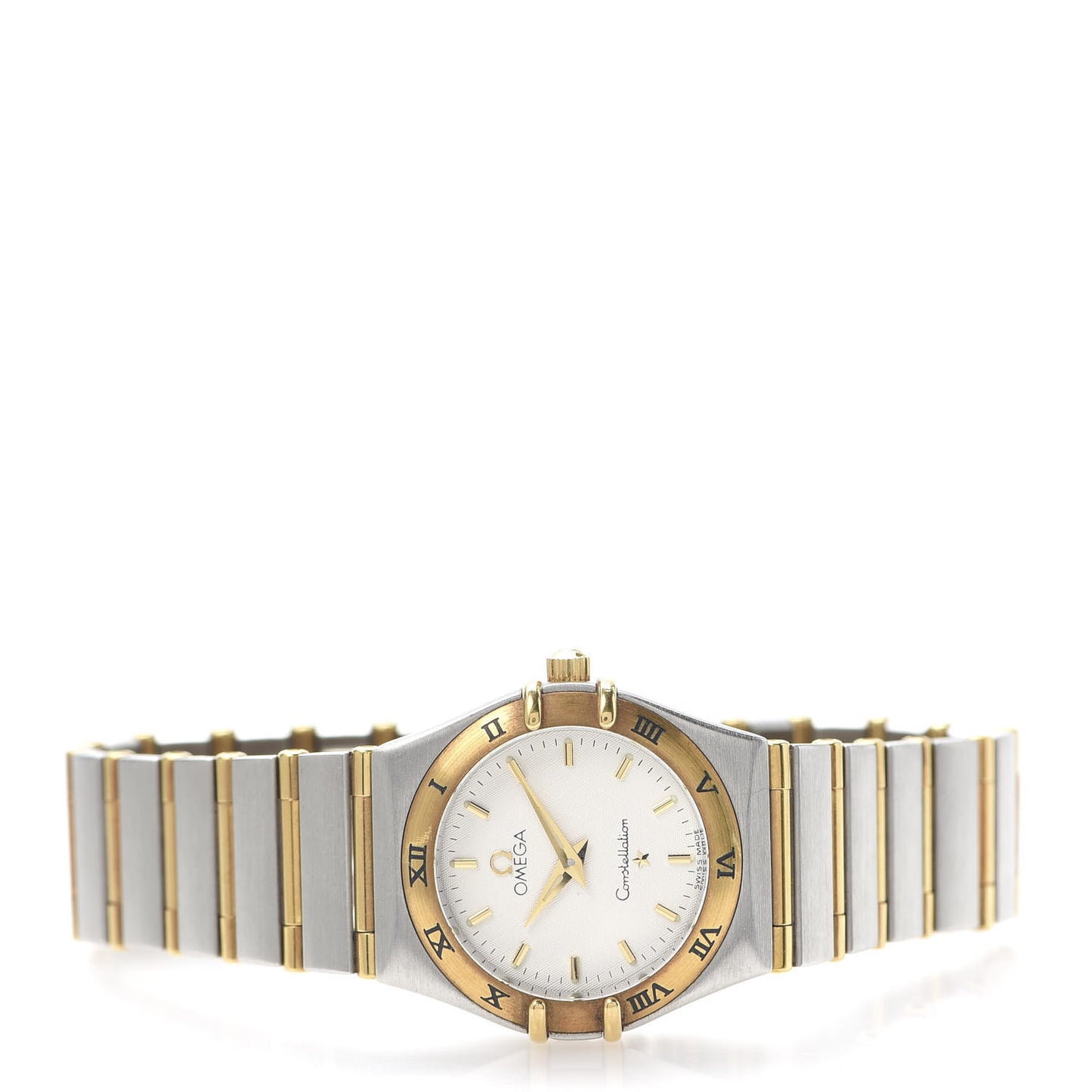 Stainless Steel 18K Yellow Gold 25mm Constellation Quartz Watch White 1272.30