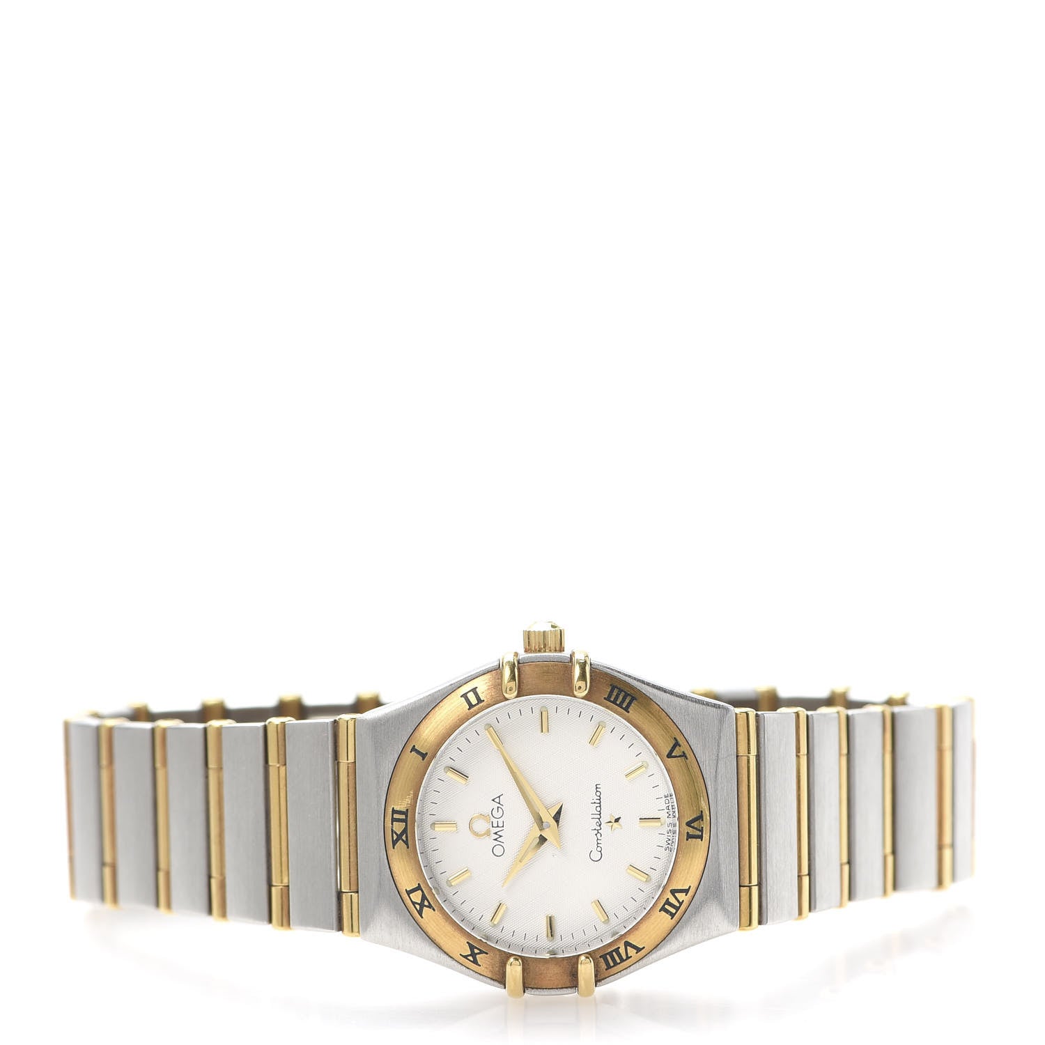 Omega Stainless Steel 18K Yellow Gold 25mm Constellation Quartz Watch White 1272.30 3 of 6