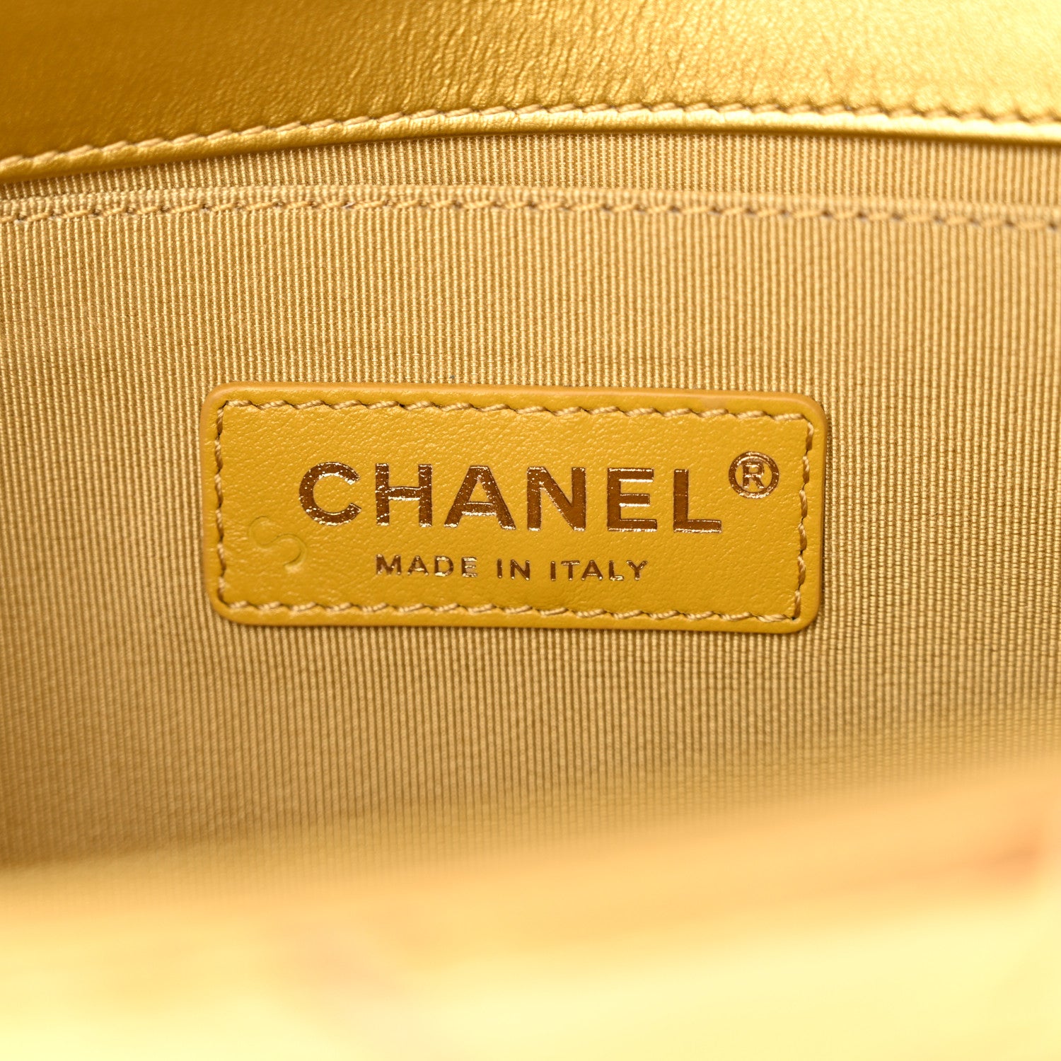 Chanel Metallic Calfskin Crocodile Embossed Graffiti Medium Cocodile Boy Flap Gold 6 of 11