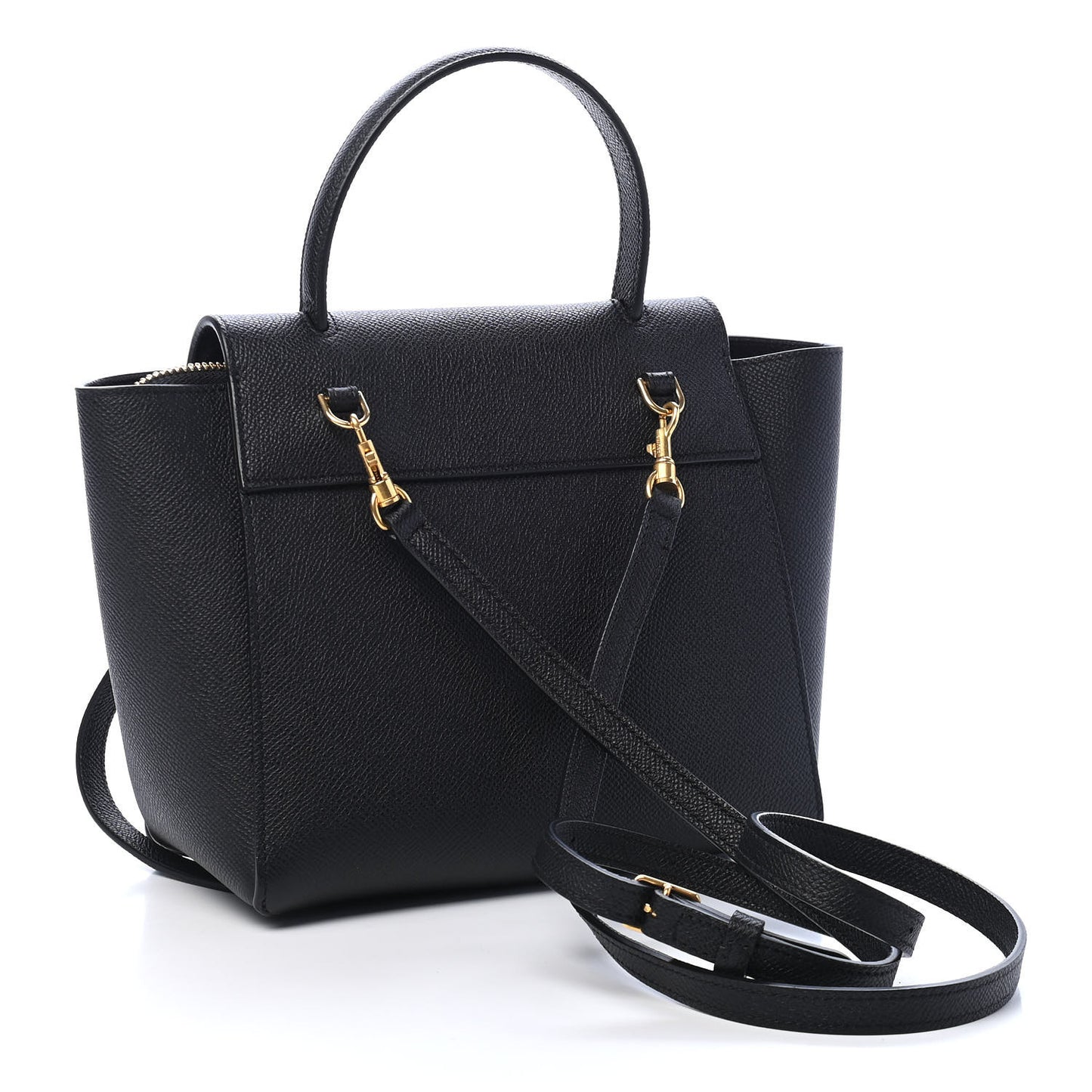 Grained Calfskin Nano Belt Bag Black