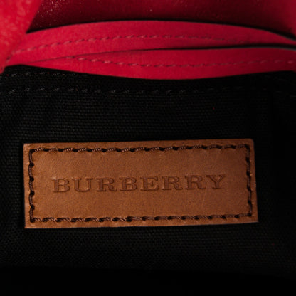 Burberry Suede Fringe Small Belgrove Bucket Bag Red 6 of 10