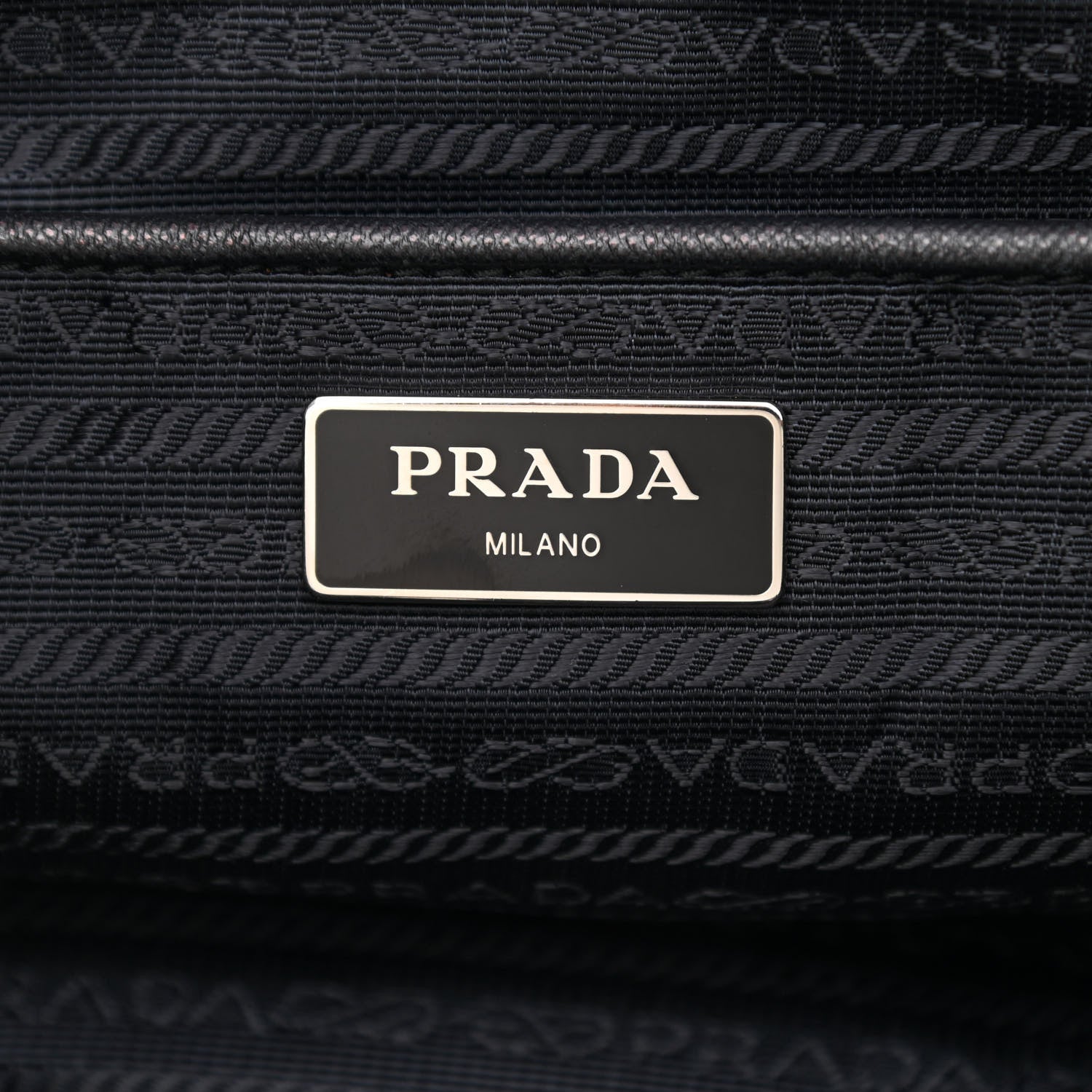 Prada Nylon Vela Saffiano Small Cinch Backpack Black 6 of 12