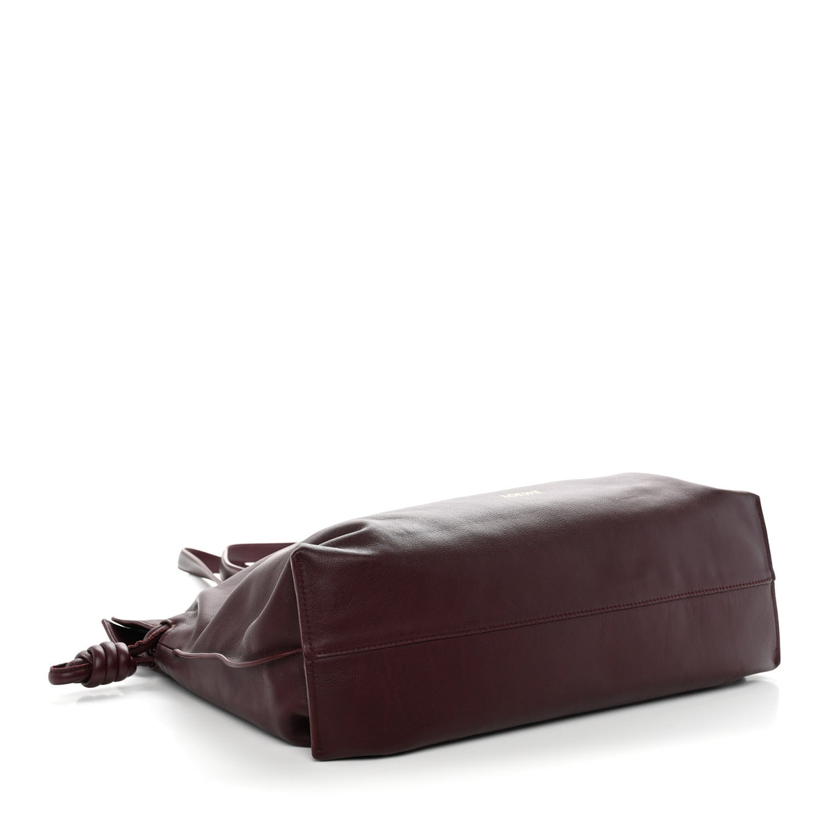 Calfskin Large Flamenco Knot Bag Dark Burgundy