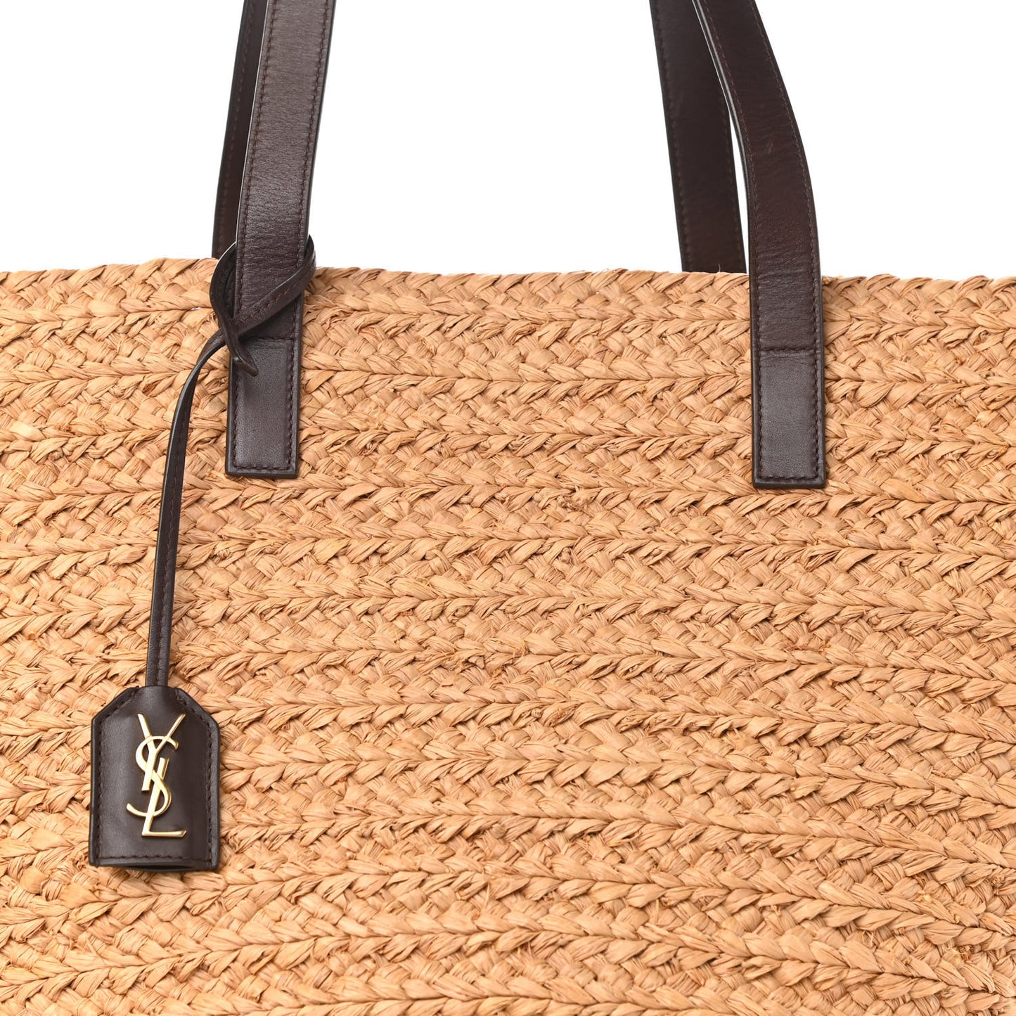 Raffia Calfskin Medium Panier Tote