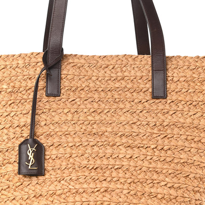 Saint Laurent Raffia Calfskin Medium Panier Tote 8 of 10