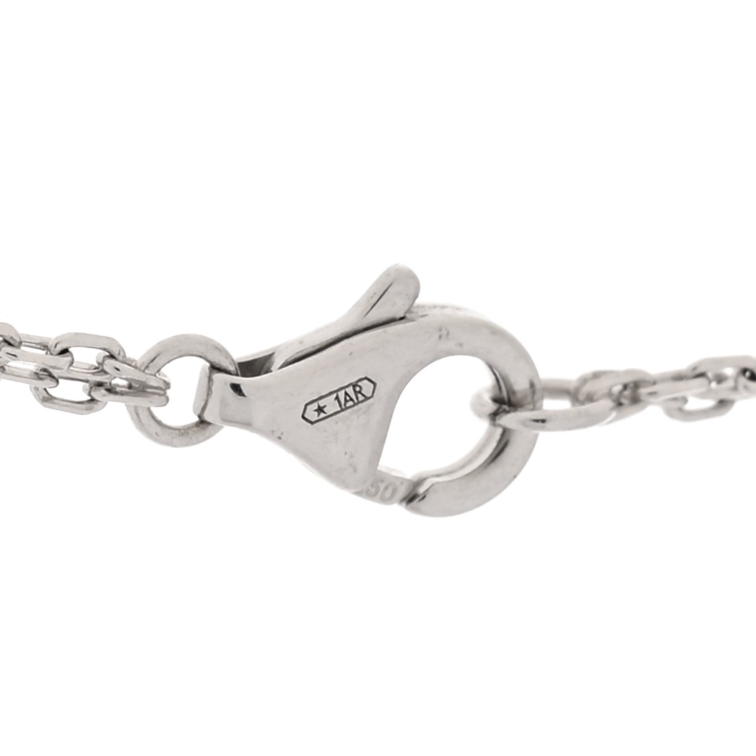 Cartier 18K White Gold 2 Diamond LOVE Necklace 4 of 5