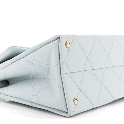 Chanel Caviar Quilted Mini Retro Twist Top Handle Flap Light Blue 9 of 11