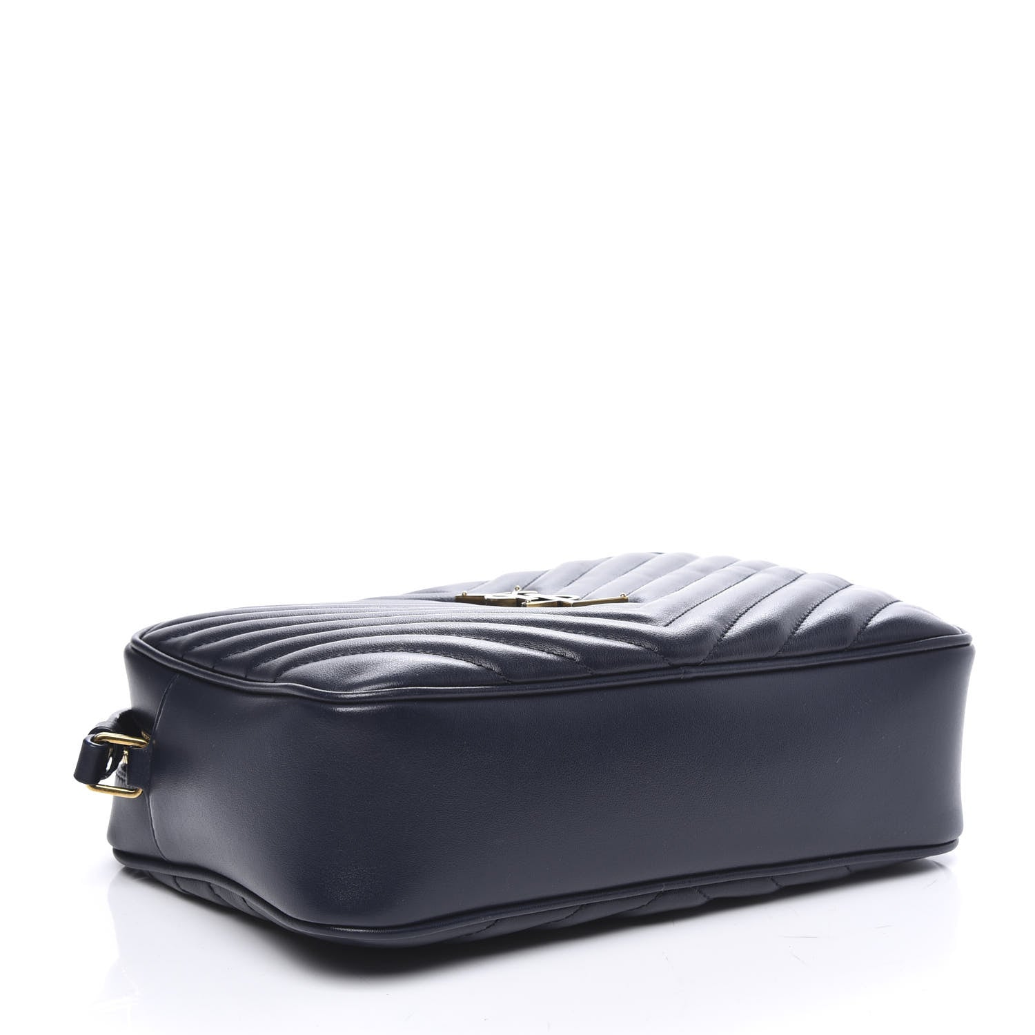 Saint Laurent Calfskin Matelasse Monogram Lou Camera Bag Navy 3 of 9