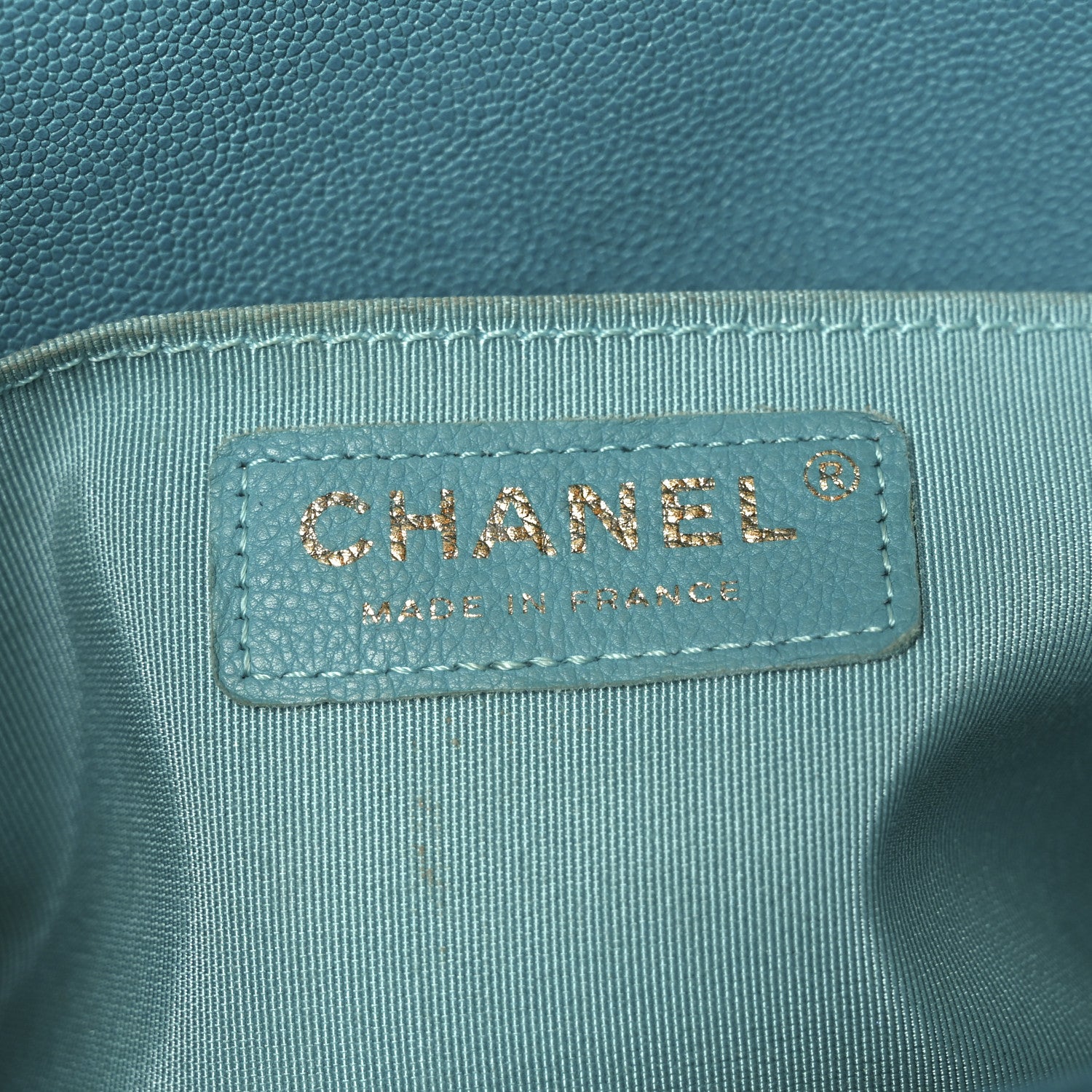 Chanel Caviar Quilted Medium Boy Flap Turquoise 6 of 10