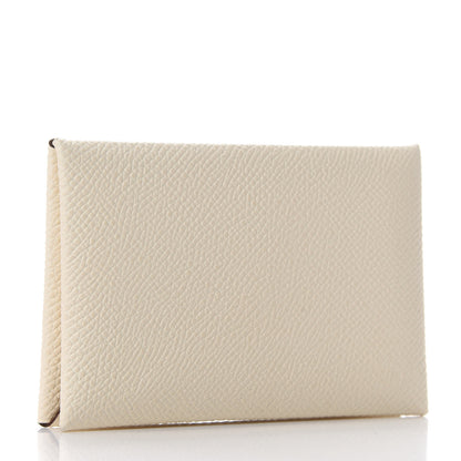 Hermes Epsom Verso Calvi Card Case Nata Sesame 3 of 8