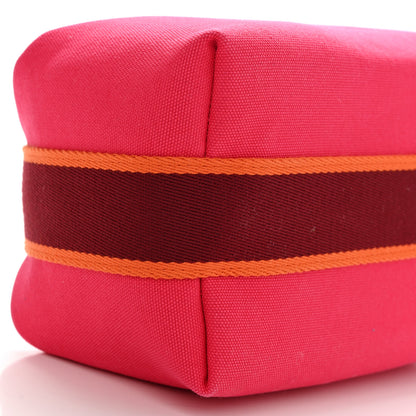Hermes Canvas Small Bride-A-Brac Pouch Hibiscus 9 of 10