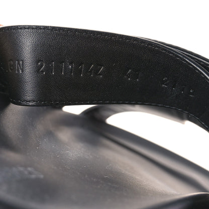 Hermes Calfskin Womens Chypre Sandals 41 Black 6 of 9