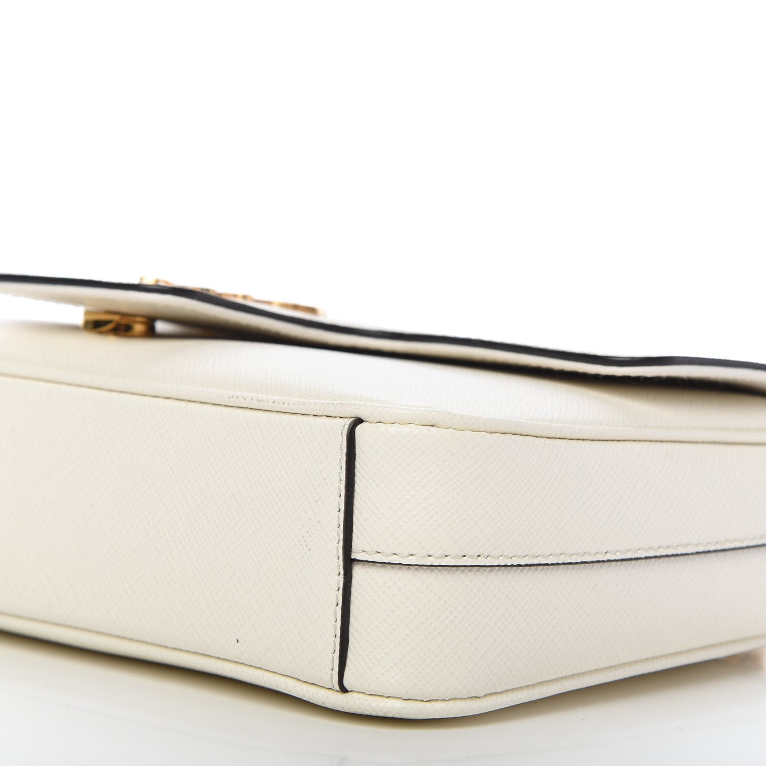Prada Saffiano Flap Shoulder Bag Talco 7 of 10