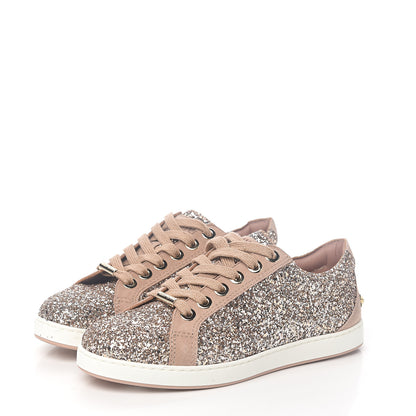 Jimmy Choo Glitter Cash Sneakers 36.5 Ballet Pink 3 of 8